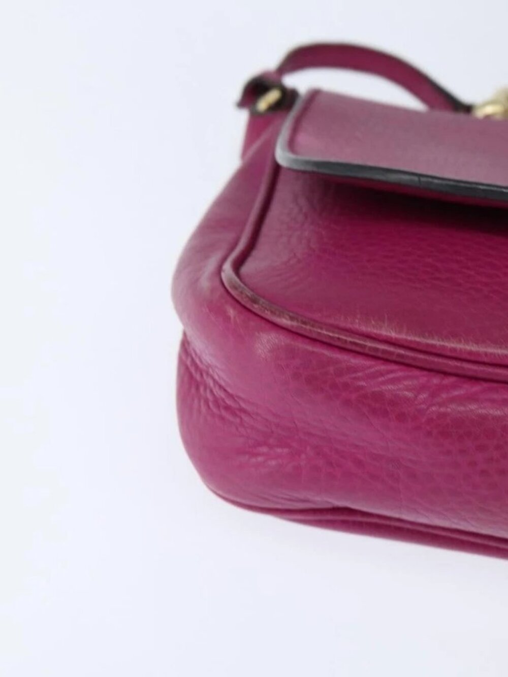 GUCCI Chain Soho Shoulder Bag Leather Pink Gold 336752 Auth - Picture 10 of 16